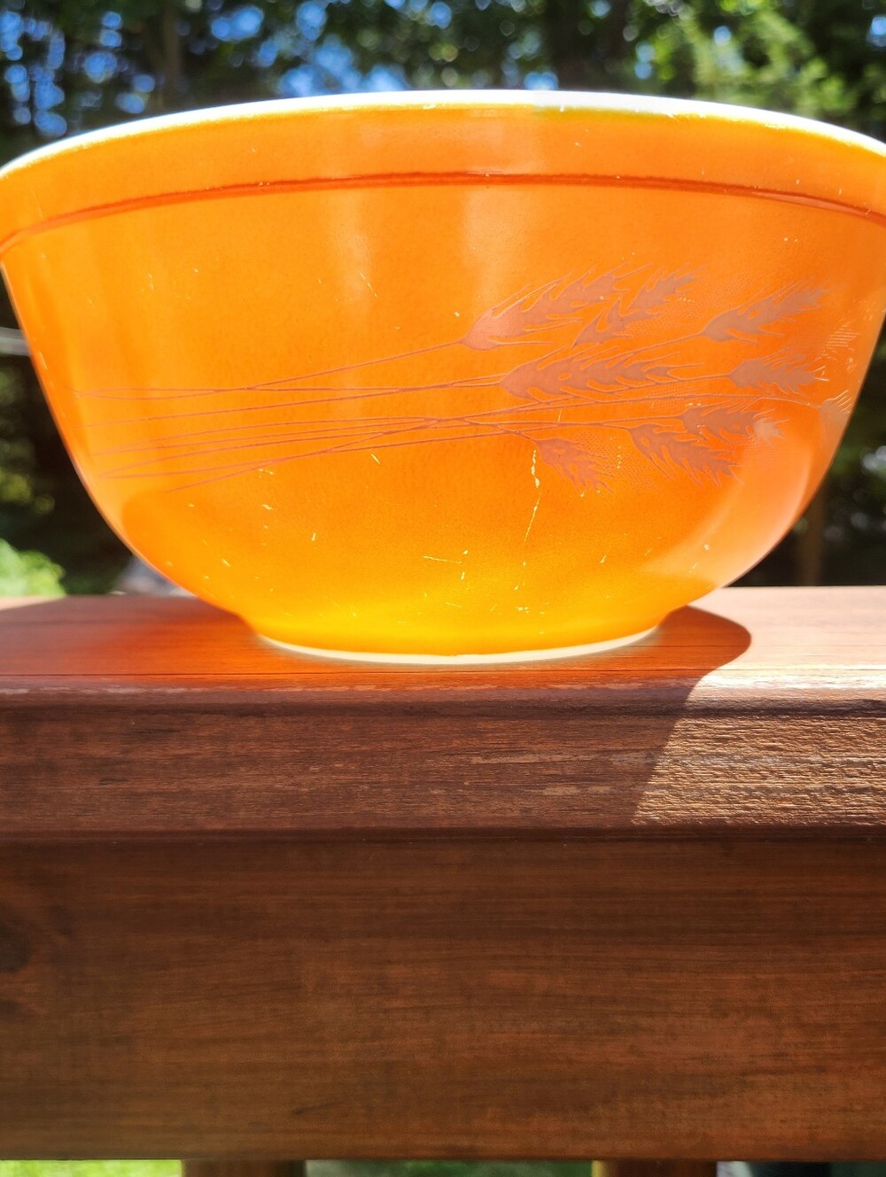 Vintage Pyrex Autumn Harvest Wheat Pattern 2.5 Quart Bowl #403 - Picture 15 of 16